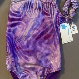 Purple Striped Leotard
